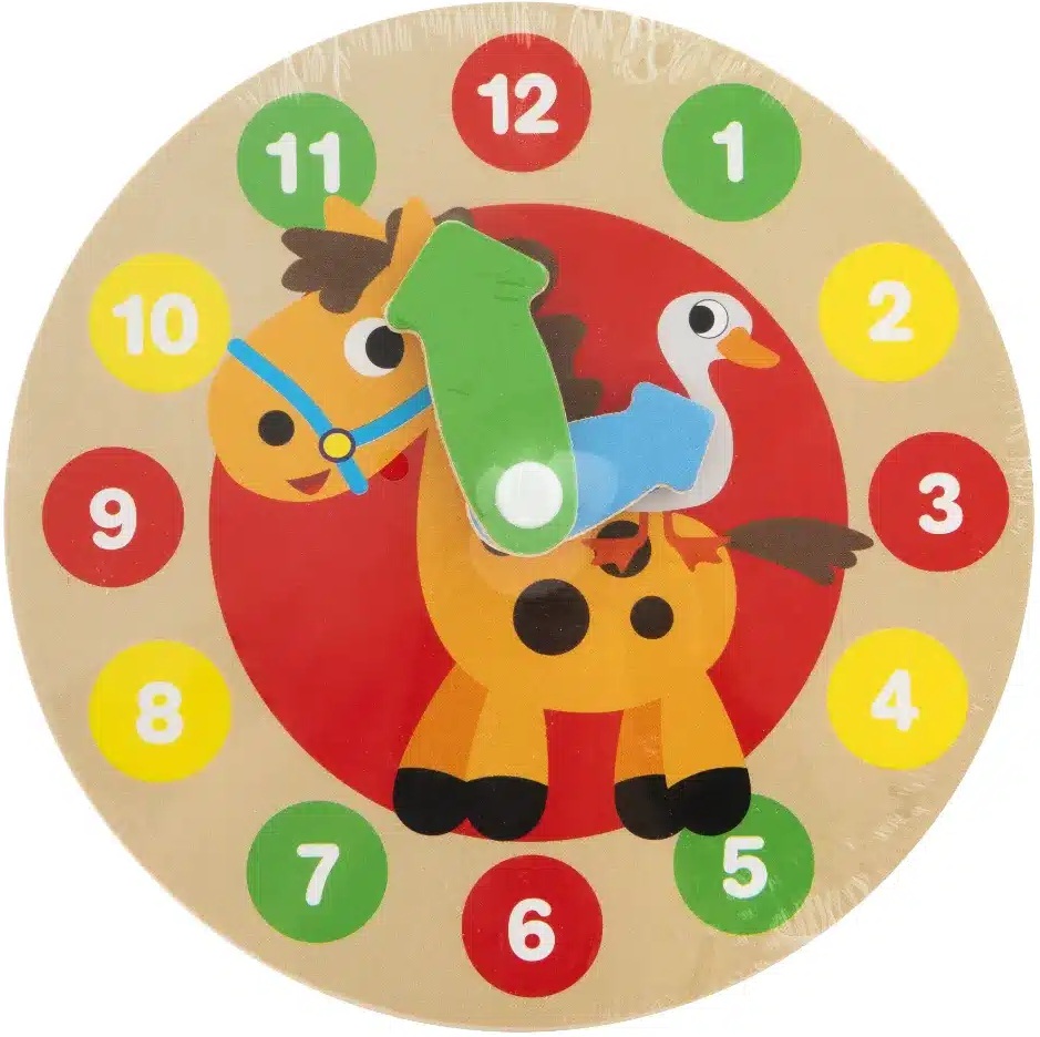 Ceas de lemn Moxy - 14 cm, sortiment