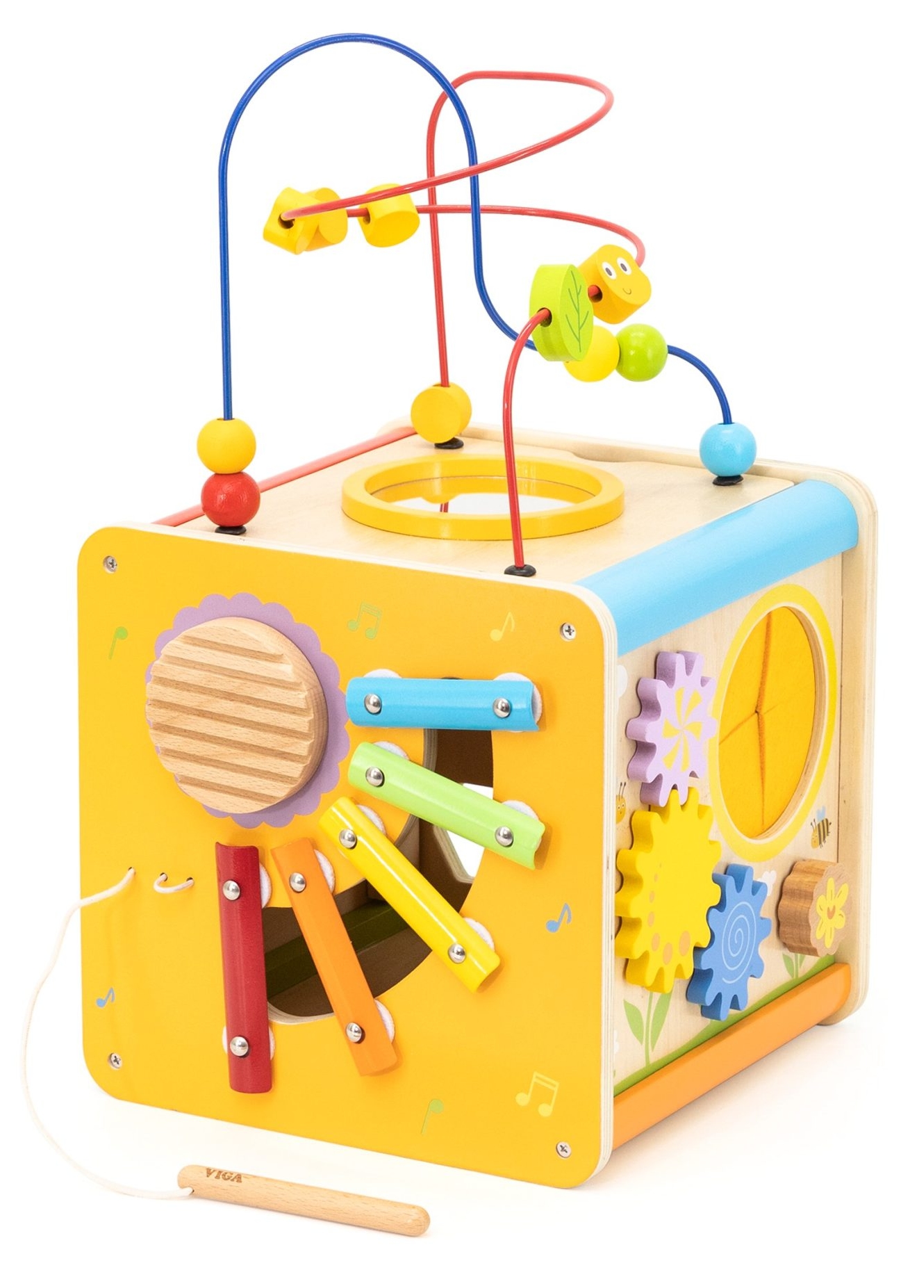 Cub didactic din lemn 9 în 1 Viga Toys