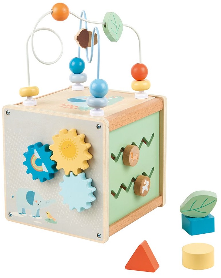 Cub didactic din lemn Lelin - Pădure magică