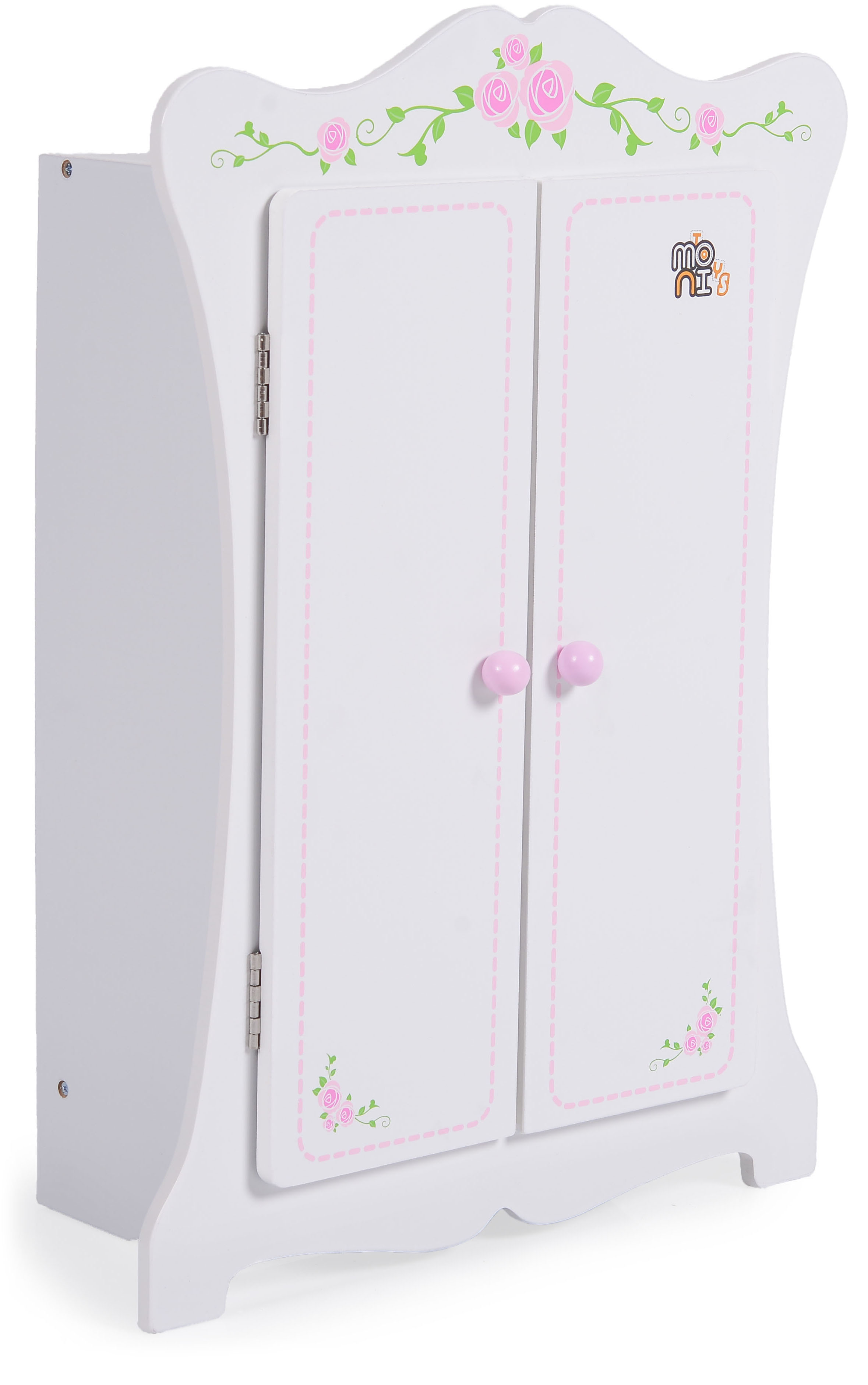 Dulap din lemn pentru papusi Moni Toys - 011, alb