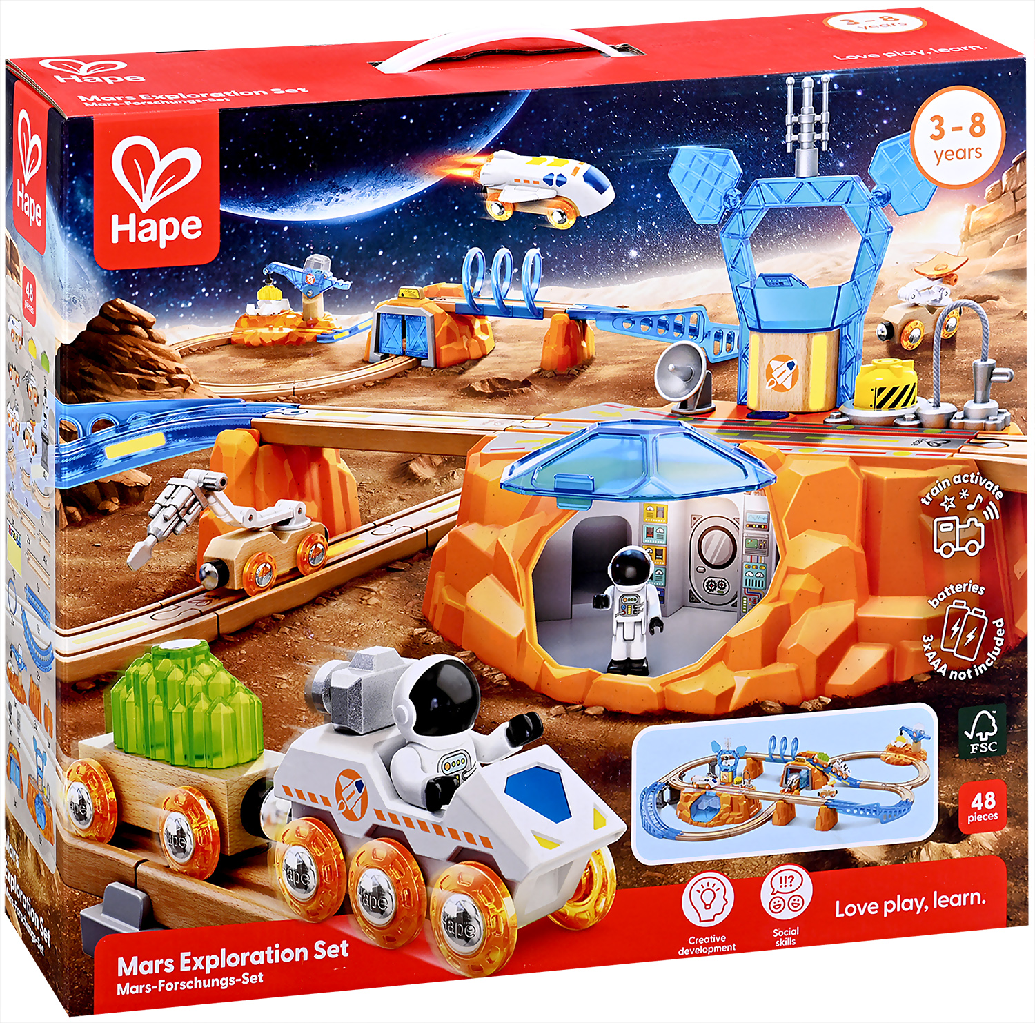 Set de joaca din lemn Hape International - Explorând Marte