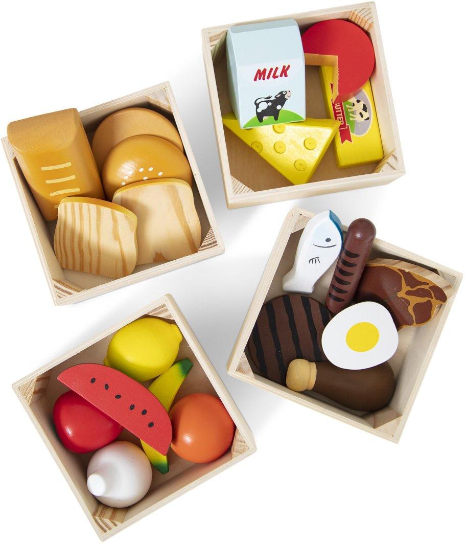 Set de joacă din lemn Melissa & Doug - Grupe alimentare, 21 piese