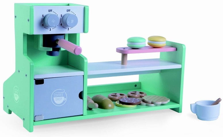 Set de joaca din lemn Moni - Magazin de cafea