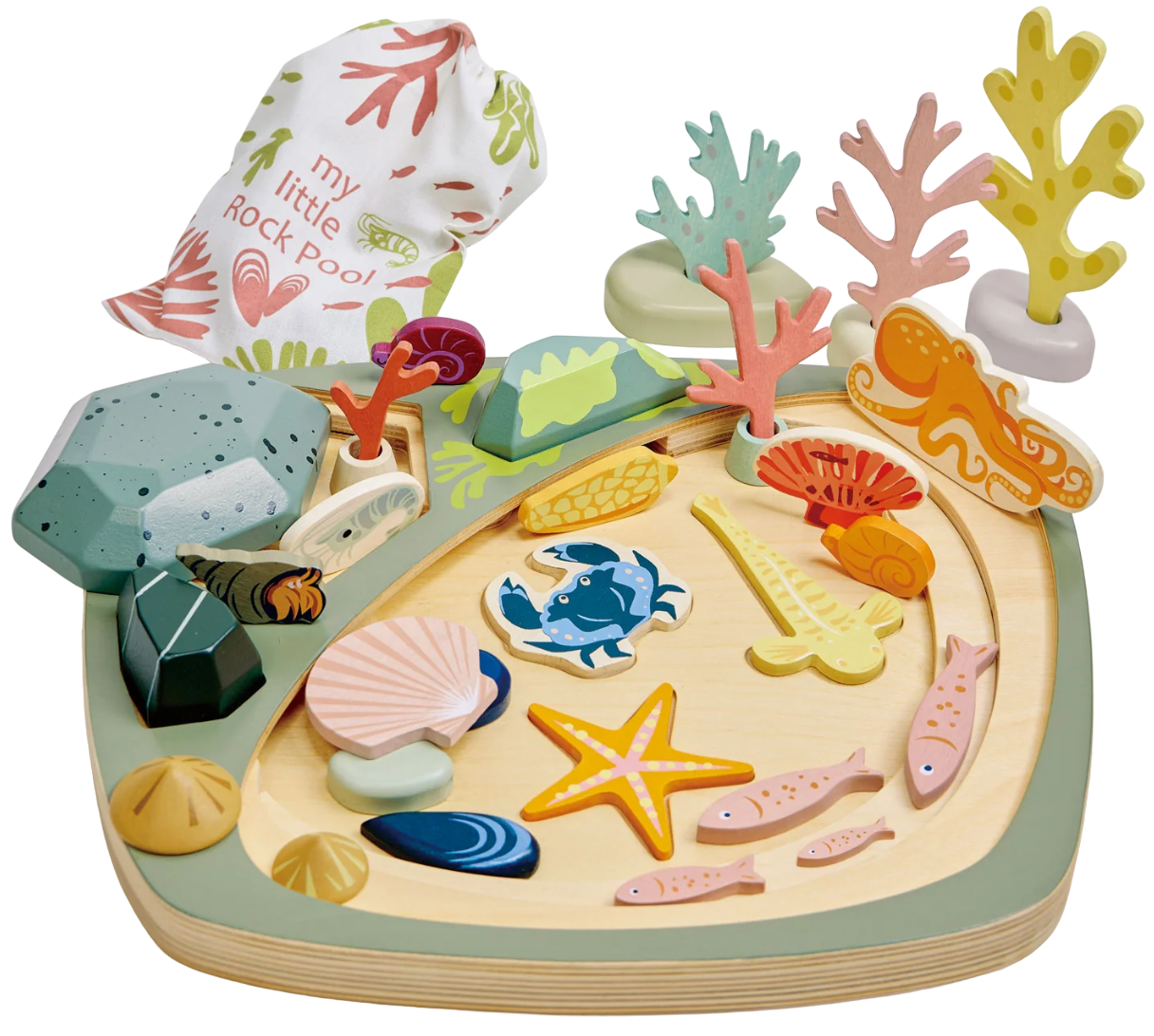 Set de joaca din lemn  Tender Leaf Toys - Bazin de stâncă