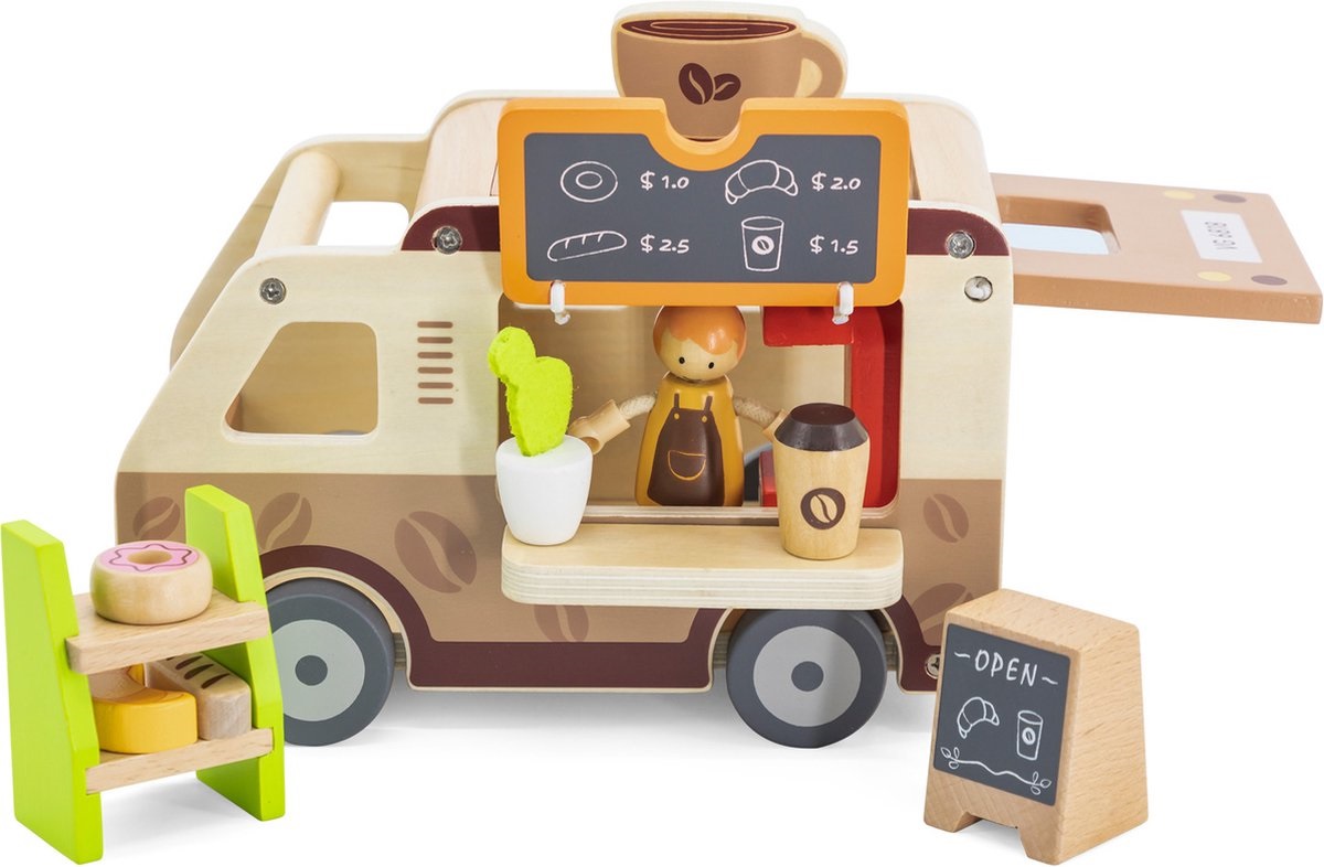 Set de joaca din lemn  Viga - Rulotă de cafea
