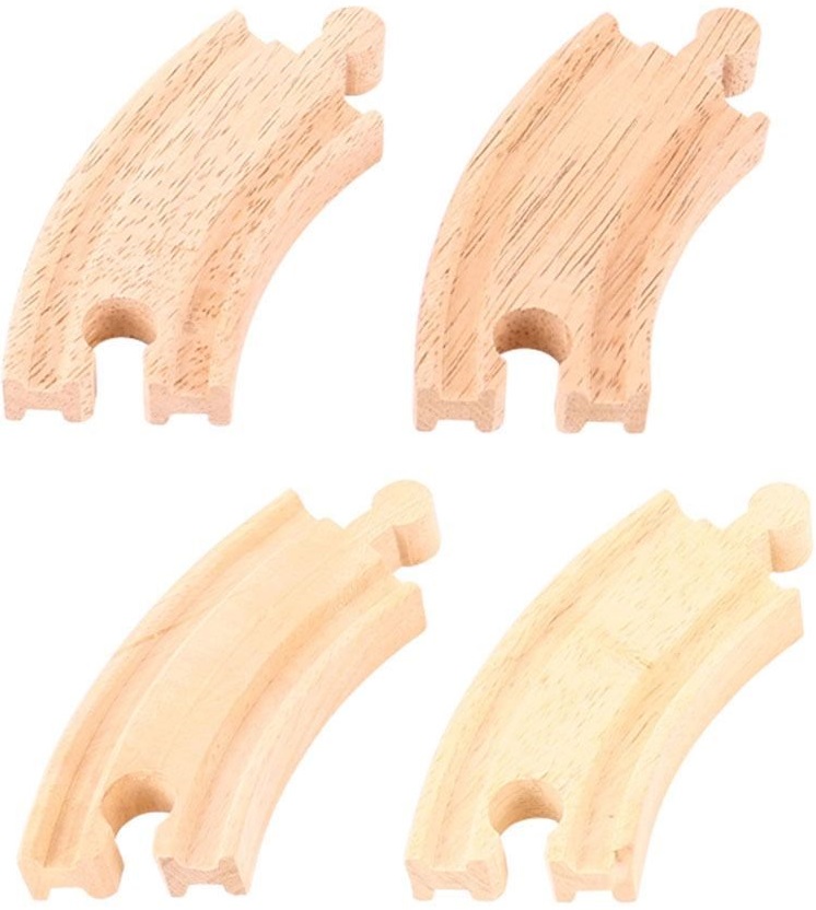 Set din lemn Bigjigs - Sine scurte curbate, 4 bucati