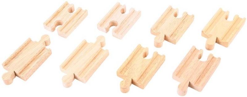 Set din lemn Bigjigs - Mini sine, 8 bucati