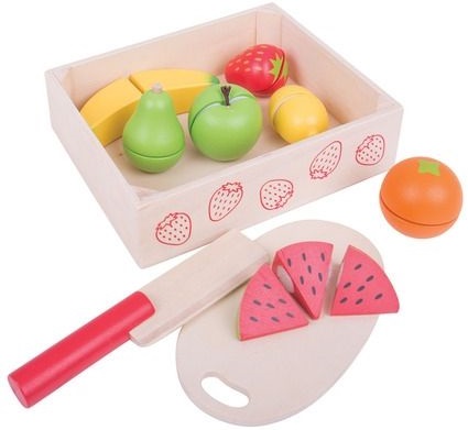 Set din lemn Bigjigs - Fructe de taiat