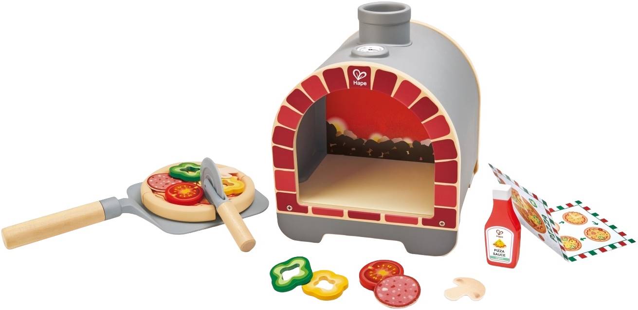 Set din lemn  HaPe International - Cuptor de pizza cu accesorii