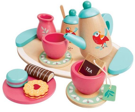 Set din lemn HaPe International -  Serviciu de ceai, 14 piese