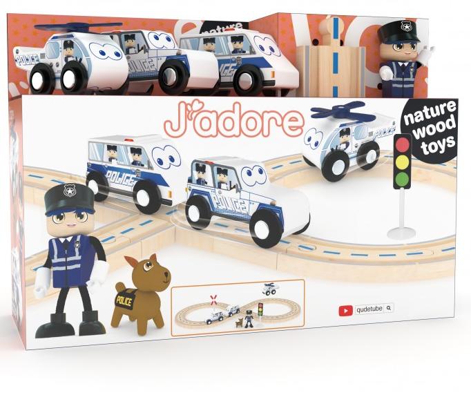 Set din lemn Jadore - Poliție, 25 piese