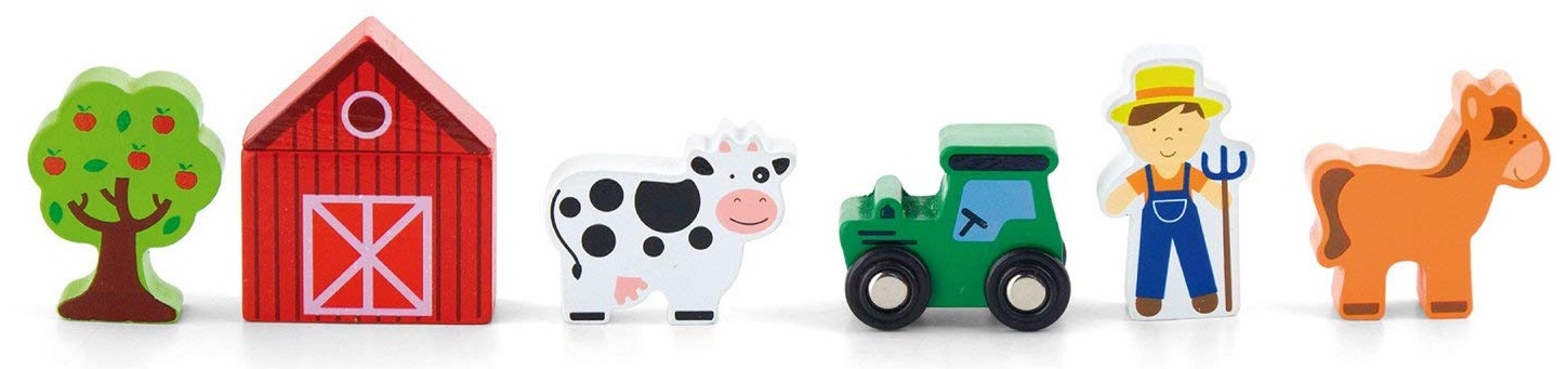 Set din lemn Viga - Ferma cu accesorii