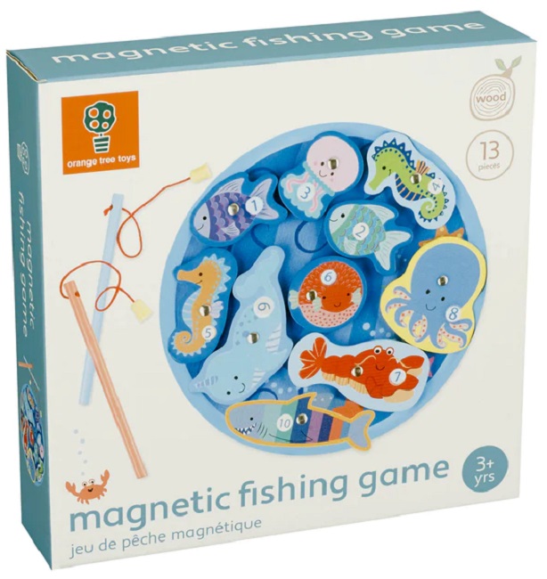 Joc de pescuit magnetic din lemn Orange Tree Toys