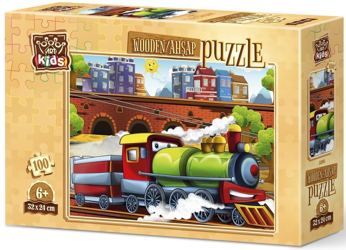 Puzzle din lemn Art Puzzle din 100 de piese - Tren