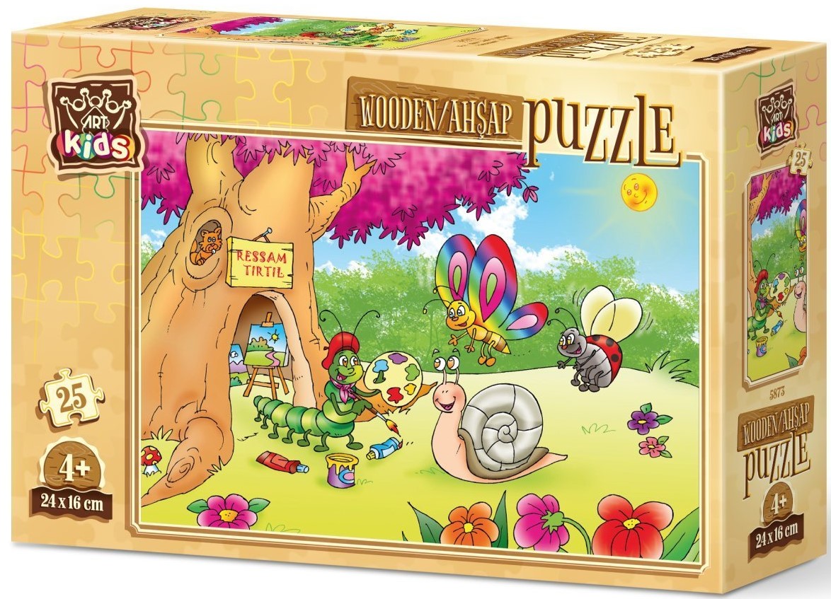 Puzzle din lemn Art Puzzle de 25 piese - Artisti in padure