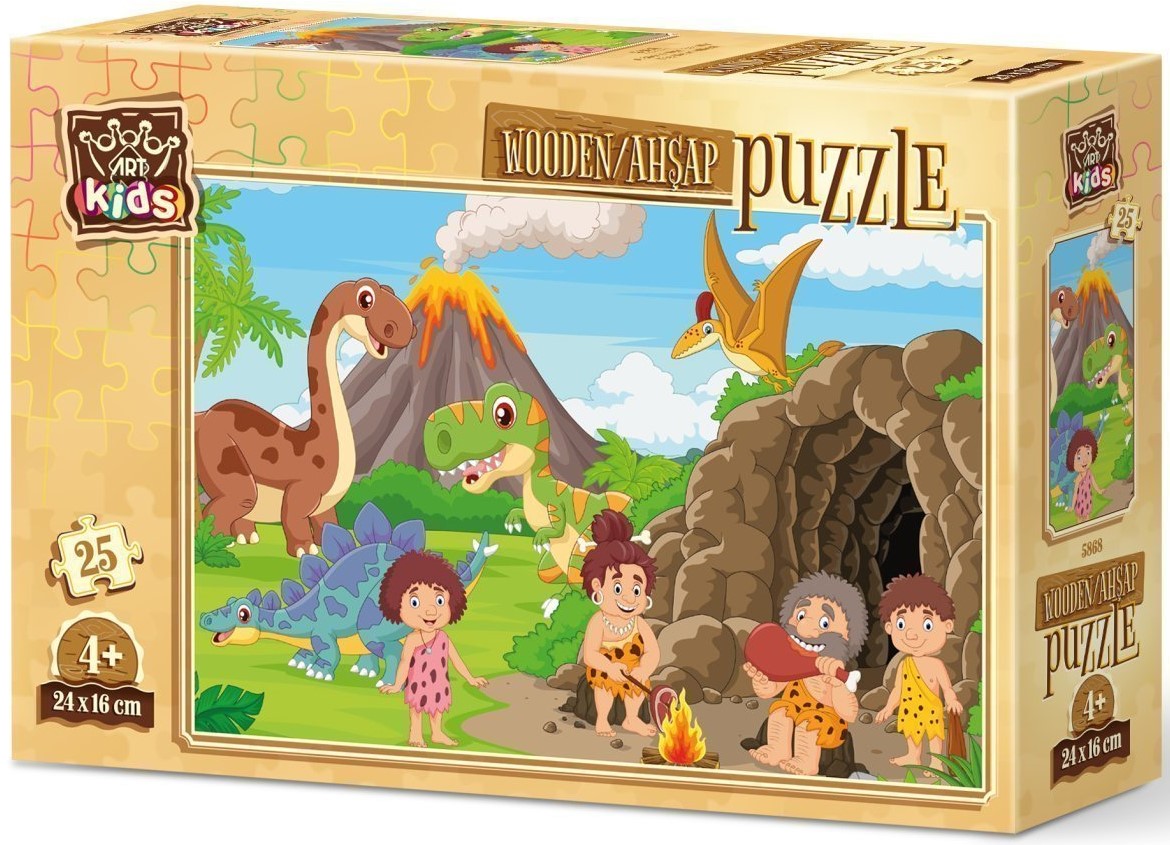 Puzzle din lemn Ravensburger din 25 de piese - Epoca de piatră