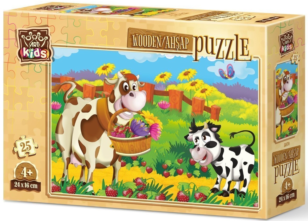 Puzzle din lemn Ravensburger din 25 de piese - Romantism în pădure