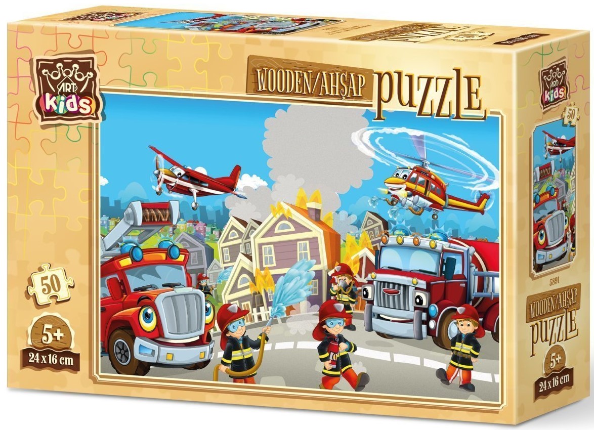Puzzle din lemn Art Puzzle din 50 de piese - Pompieri eroi
