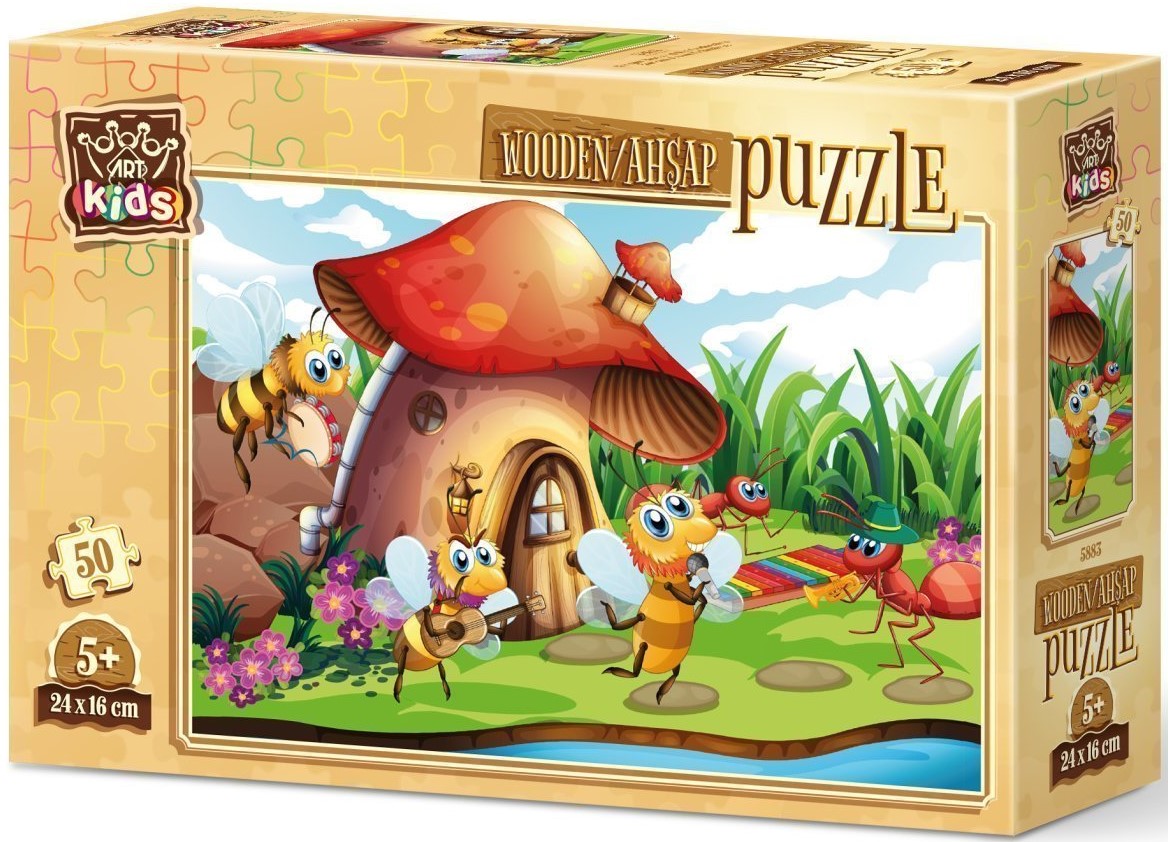 Puzzle din lemn Art Puzzle din 50 de piese - Albine în pădure