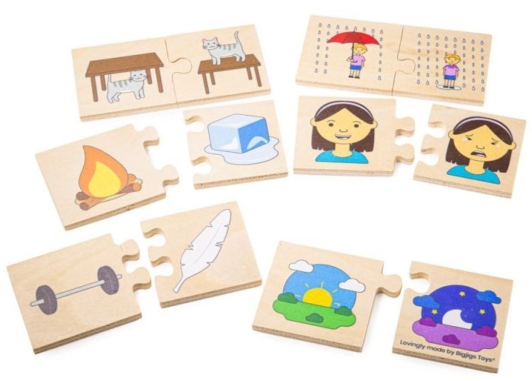 Puzzle din lemn Bigjigs - Opuse