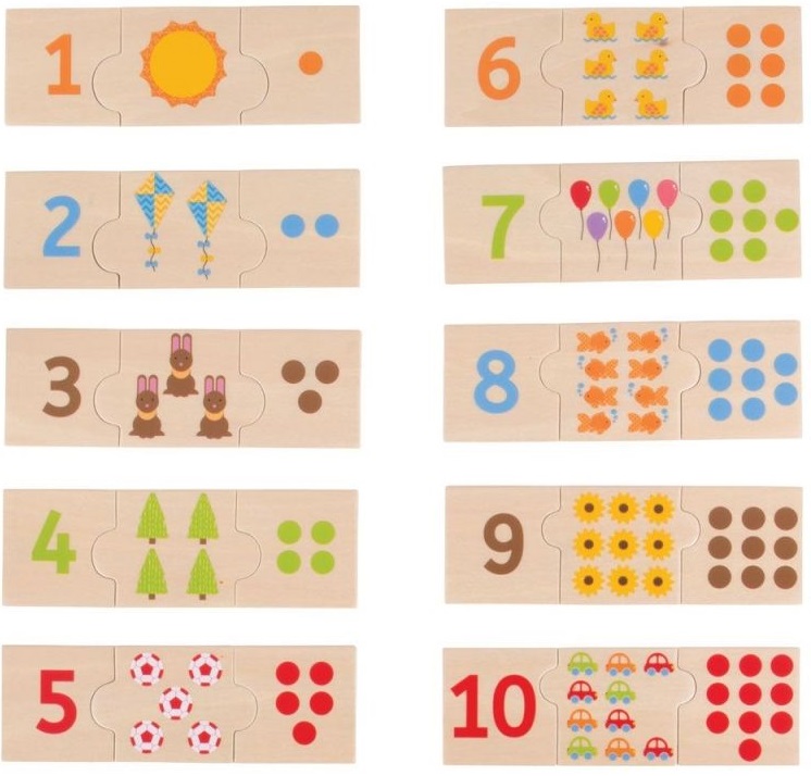Puzzle din lemn Bigjigs - Cunoaste  cifrele