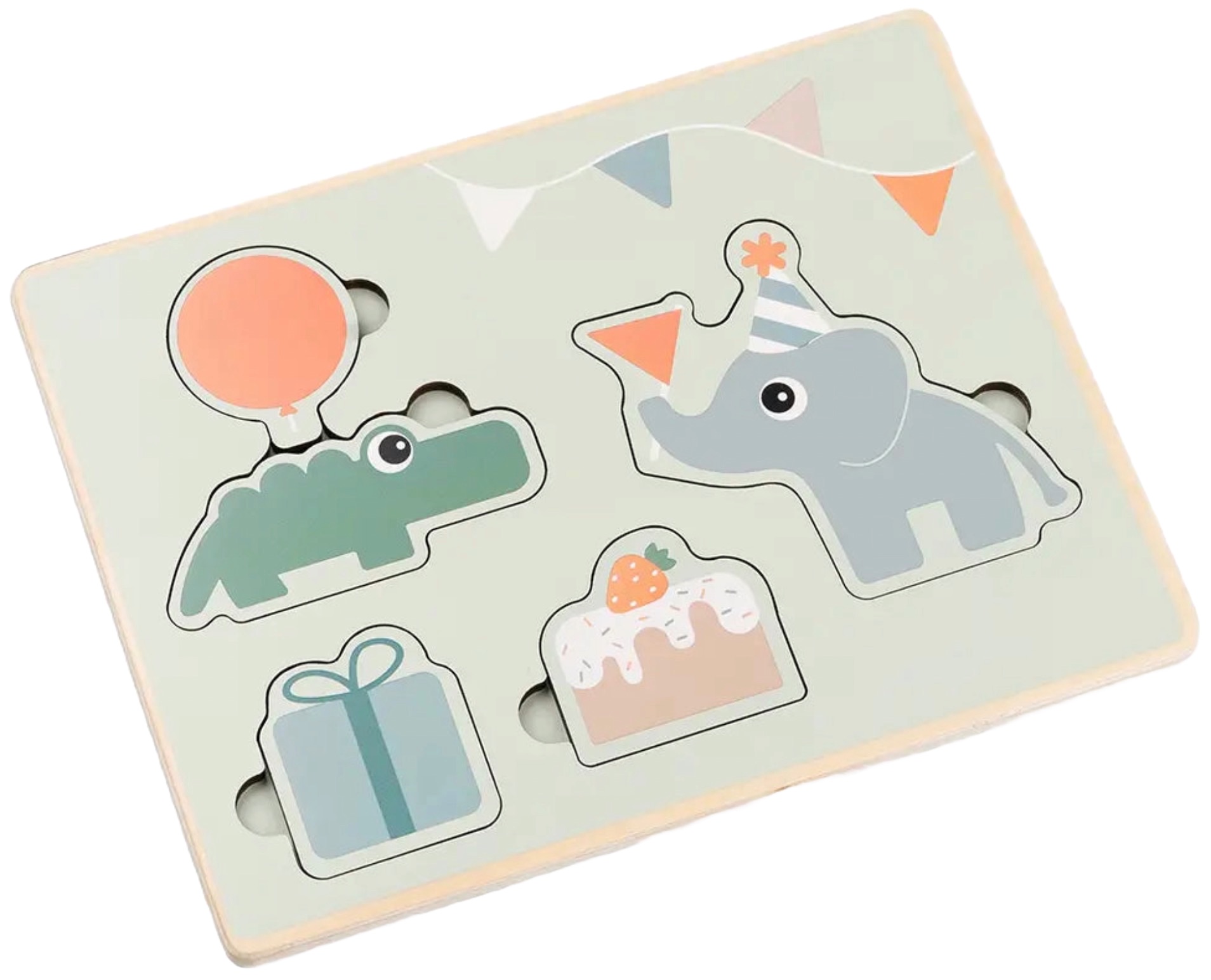 Puzzle din lemn Done by Deer - Celebration, colour mix