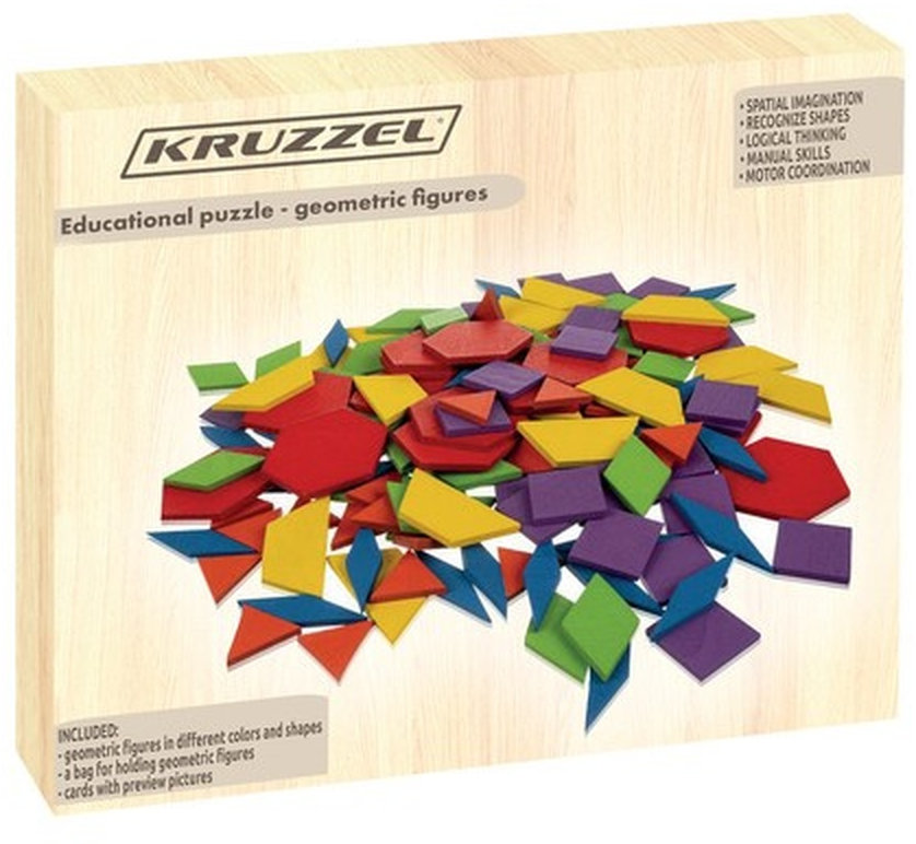 Puzzle din lemn Kruzzel - Forme geometrice