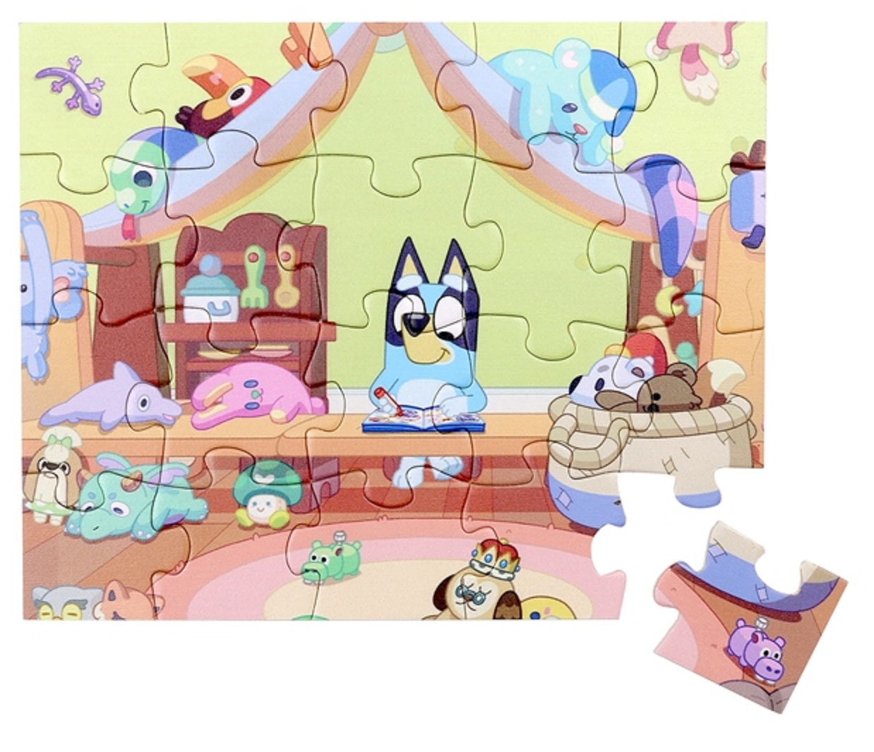 Puzzle din lemn  Micki - Bluey, 20 piese