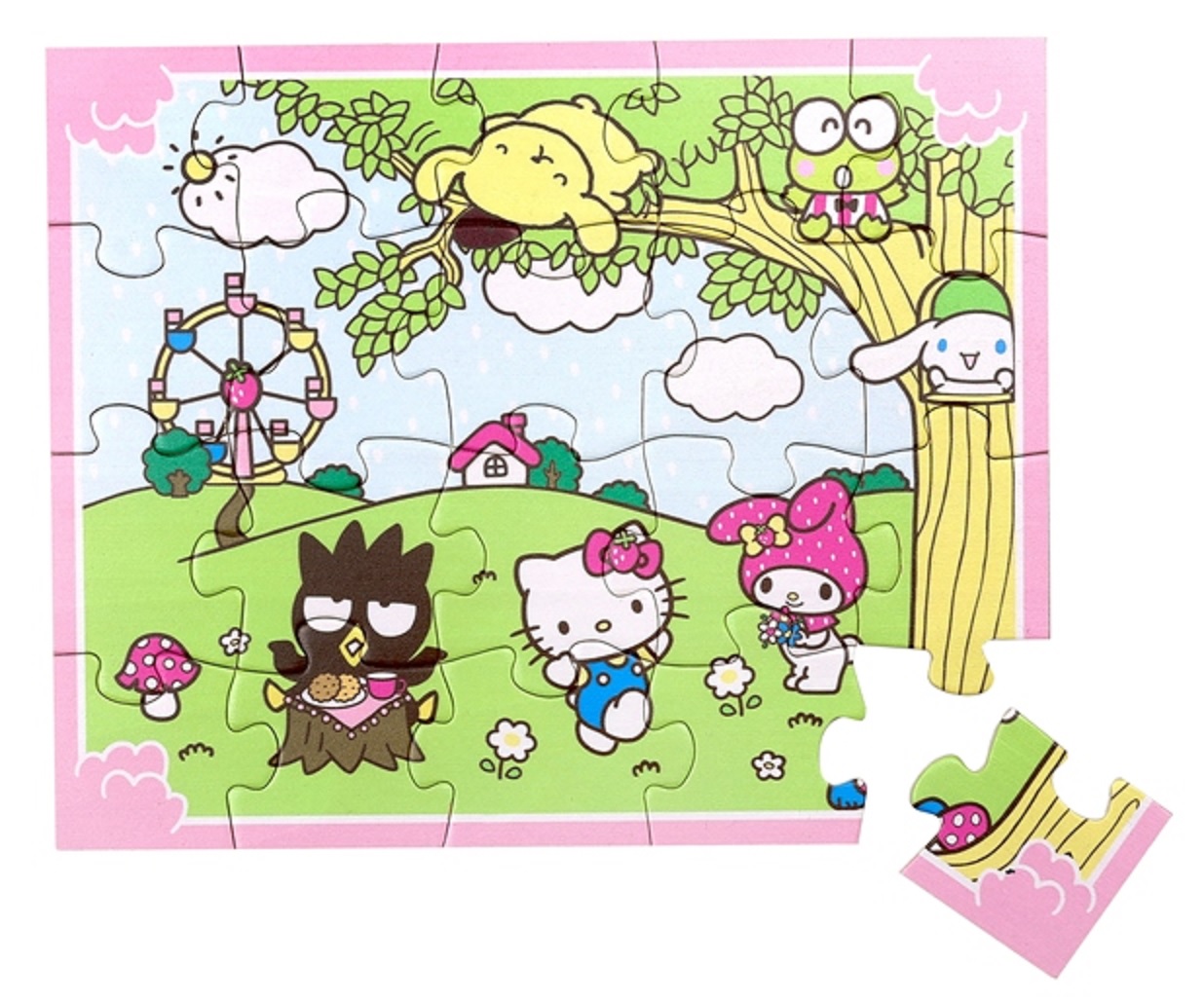 Puzzle din lemn  Micki - Hello Kitty, 20 piese