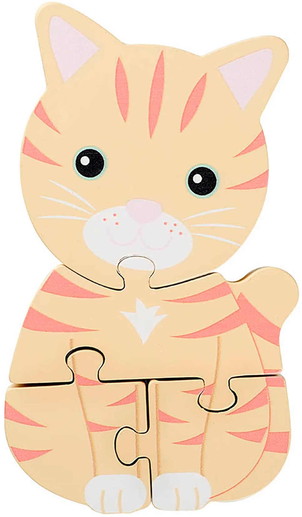 Puzzle din lemn  Orange Tree Toys - Pisoi, 4 piese