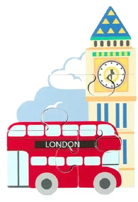 Mini puzzle 3D lemn: Autobuzul londonez - imagine 2