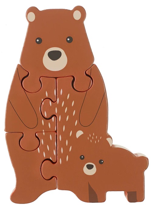 Puzzle din lemn Orange Tree Toys - Urși