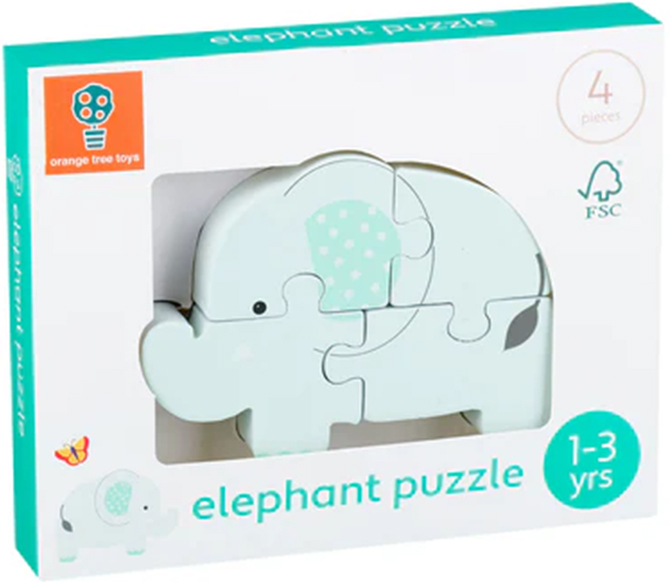 Puzzle din lemn Orange Tree Toys - Elefant