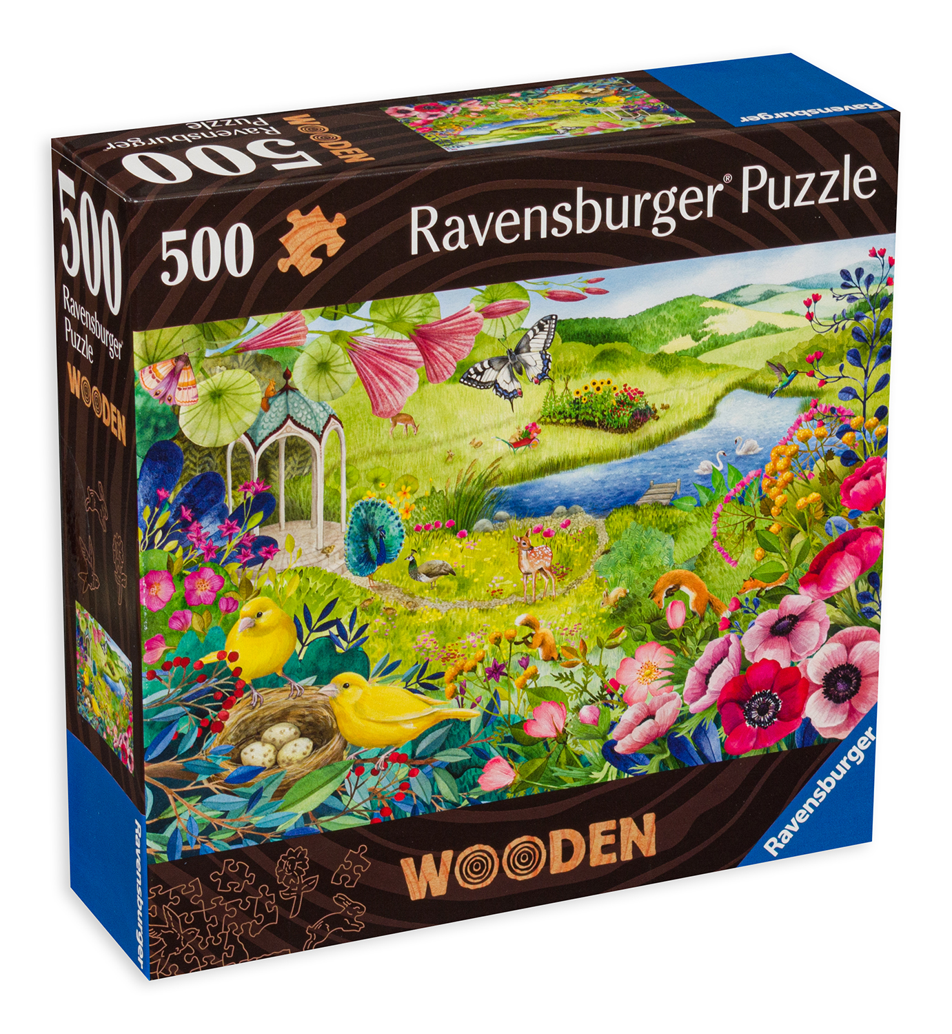 Puzzle din lemn Ravensburger din 500 de piese - Grădina sălbatică