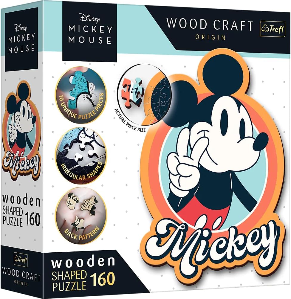 Puzzle din lemn Trefl din 160 de piese - Retro Mickey Mouse