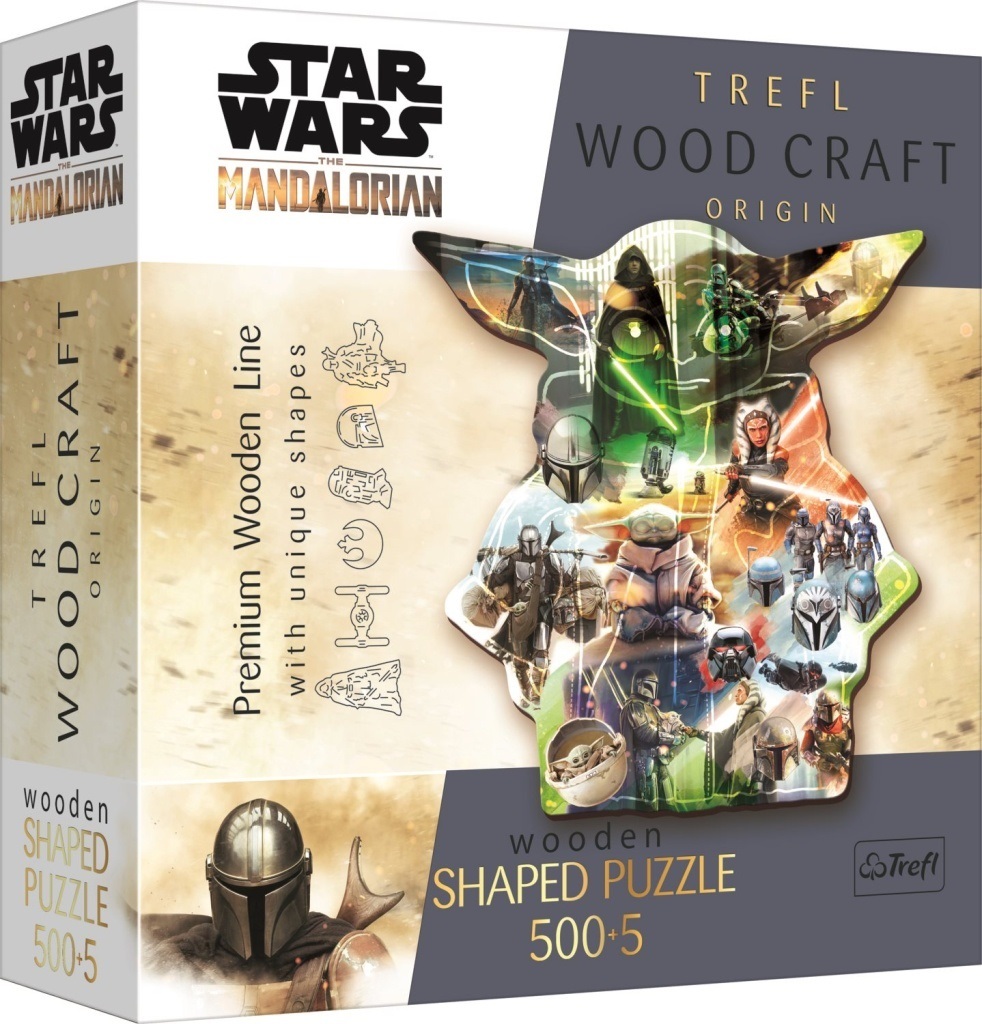 Puzzle din lemn Trefl din 500+5 de piese - Mandalorian
