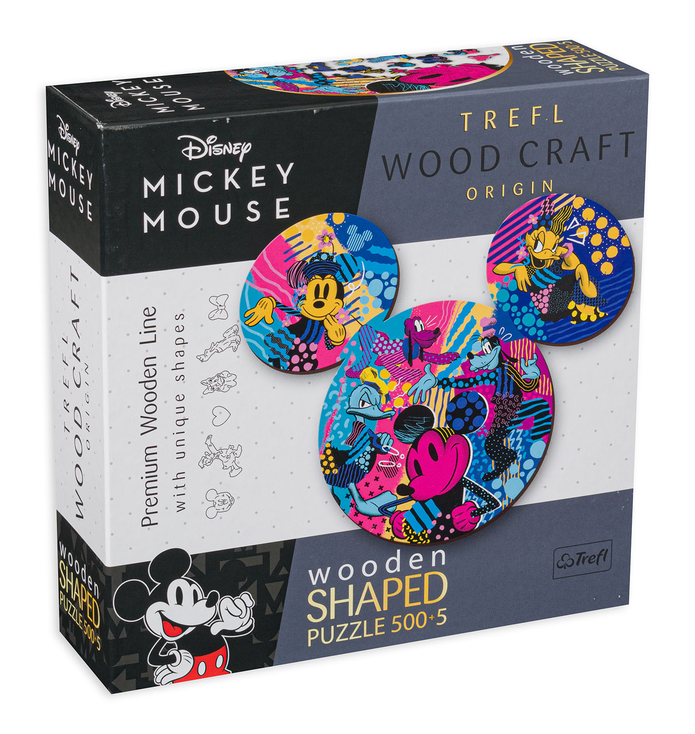 Puzzle din lemn Trefl din 500+5 de piese - Mickey Mouse