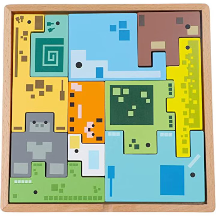 Puzzle din lemn  Trefl - Pixel Gang