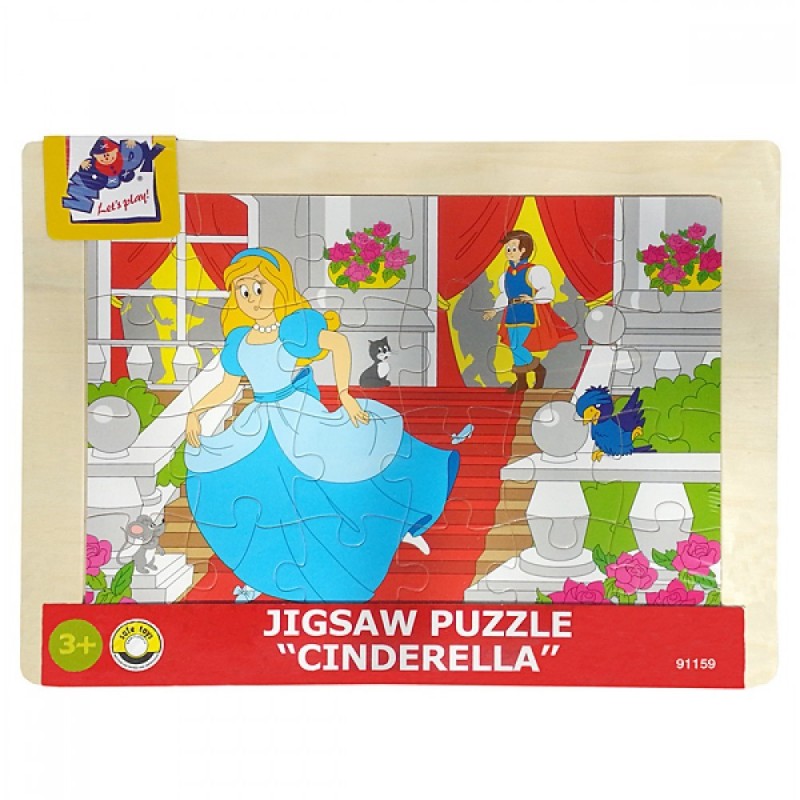 Puzzle din lemn Woody - Cenusareasa, 24 piese