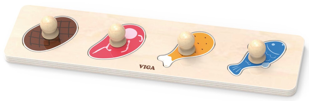 Puzzle din lemn Viga - Carne și pește