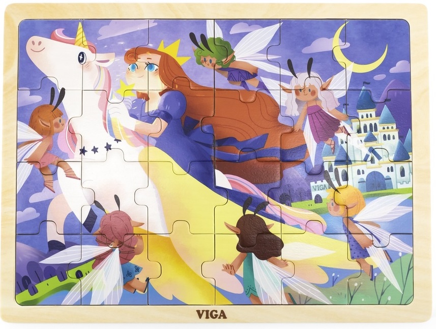 Puzzle din lemn  Viga - Basm, 24 piese