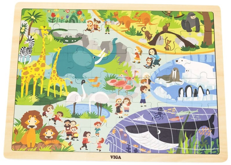 Puzzle din lemn  Viga Toys - Ocean, 48 piese