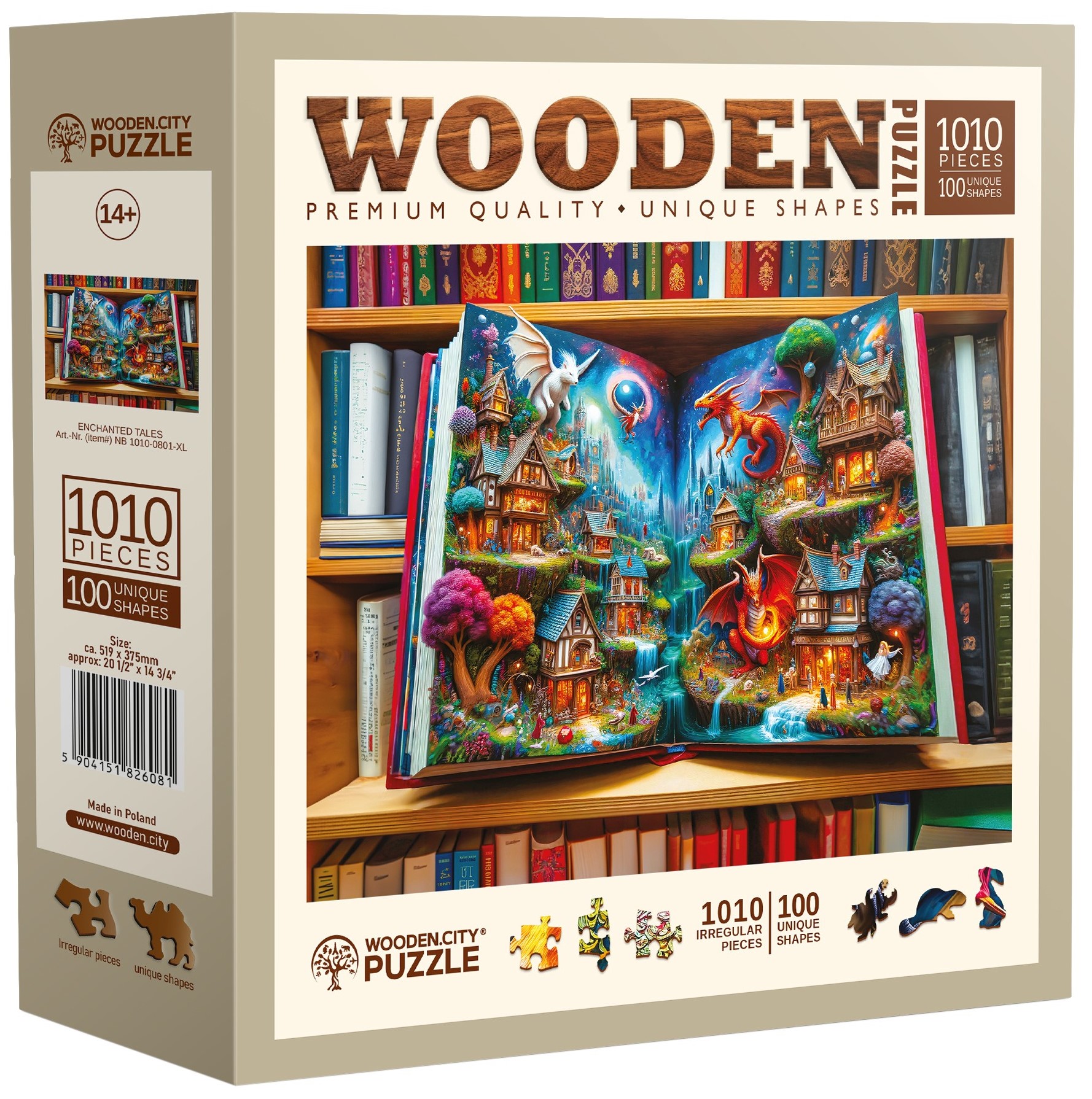 Puzzle din lemn Wooden City din 1010 piese - Povești fermecate