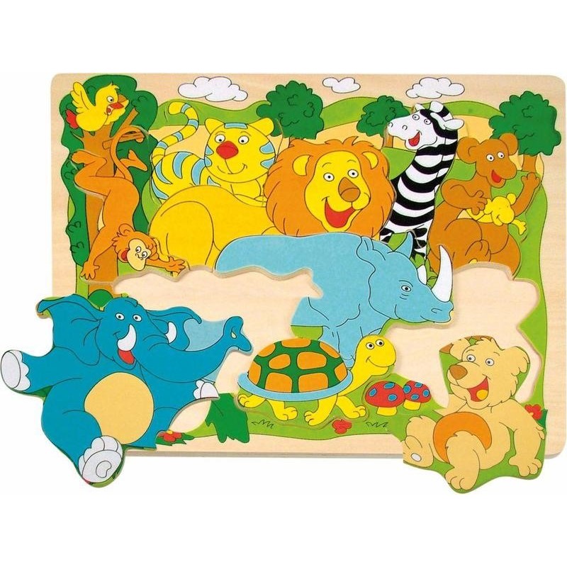 Puzzle din lemn Woody - Jungla