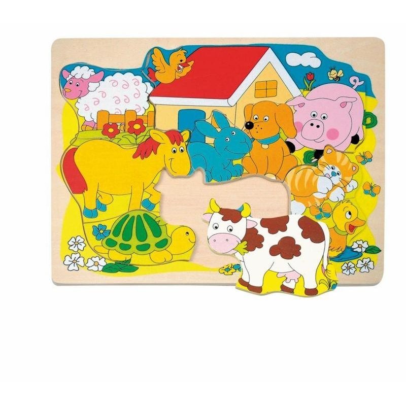 Puzzle din lemn Woody - Ferma