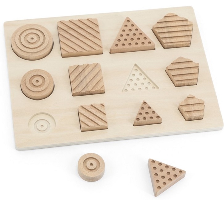 Puzzle senzorial din lemn Andreu toys - Forme