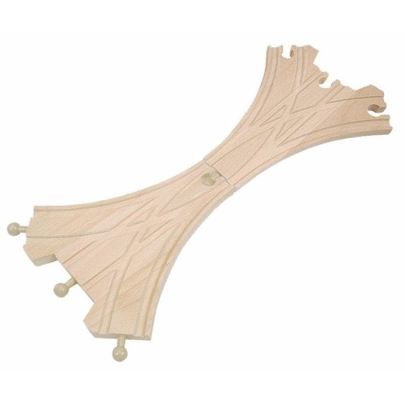 Accesoriu feroviar din lemn Woody - Intersectie in forma de x