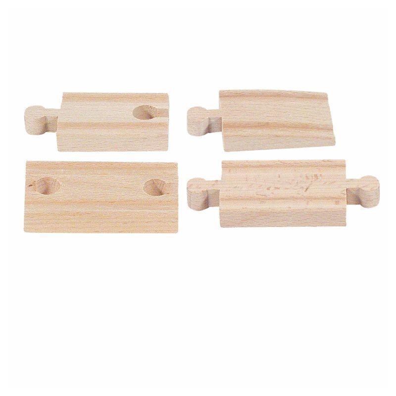 Accesoriu feroviar din lemn Woody - Sine de legatura, 4 bucati