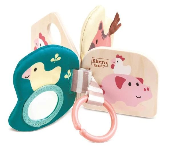 Carte din lemn pentru copii cu texturi Baby Einstein - Bella