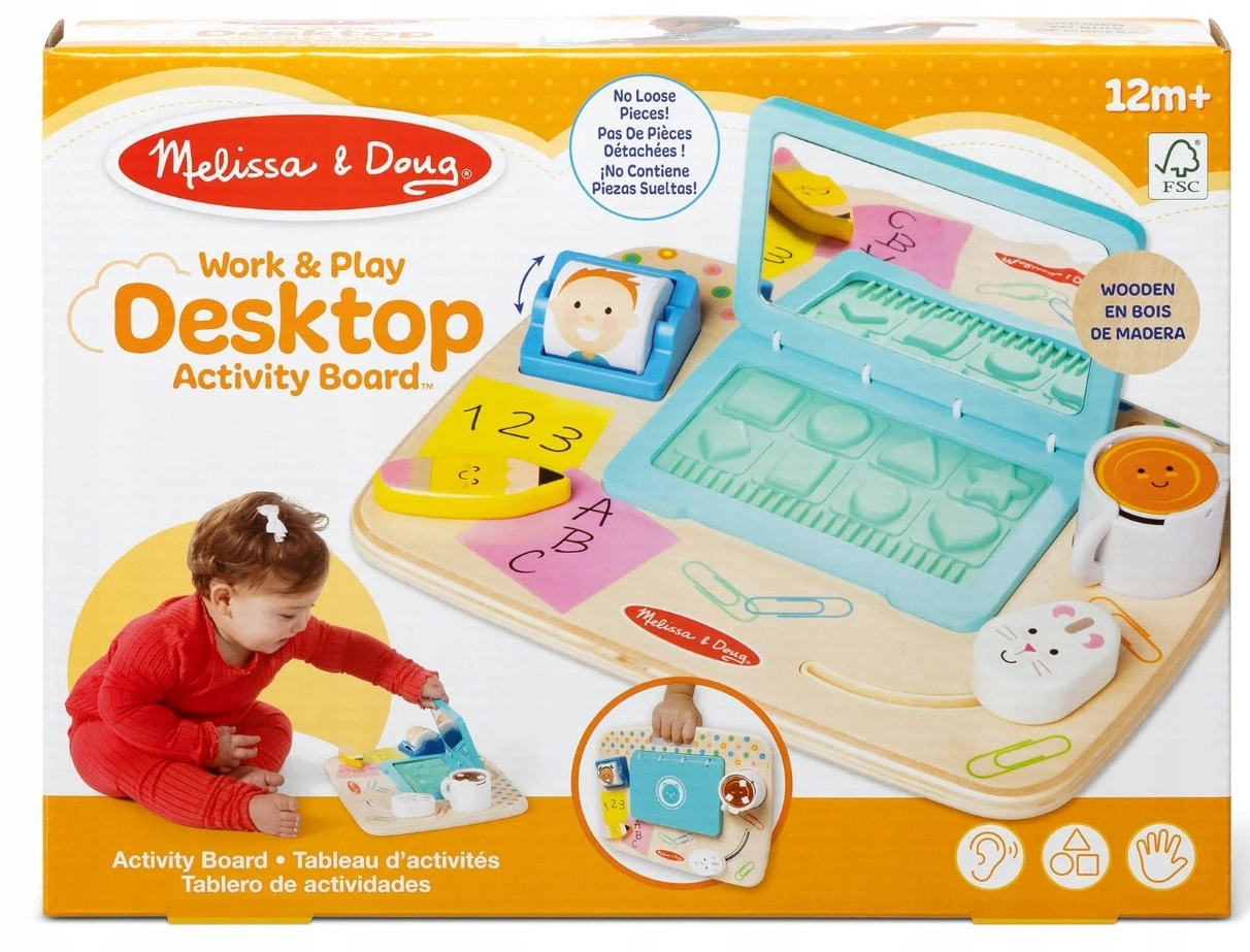 Tablă de activități din lemn Melissa & Doug – Work & Play